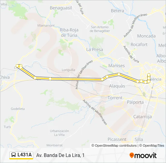 L431A Bus Line Map