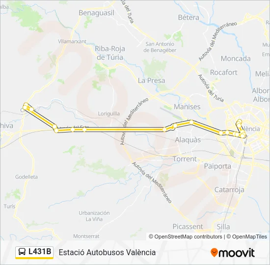 L431B Bus Line Map