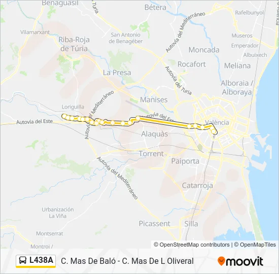 L438A Bus Line Map