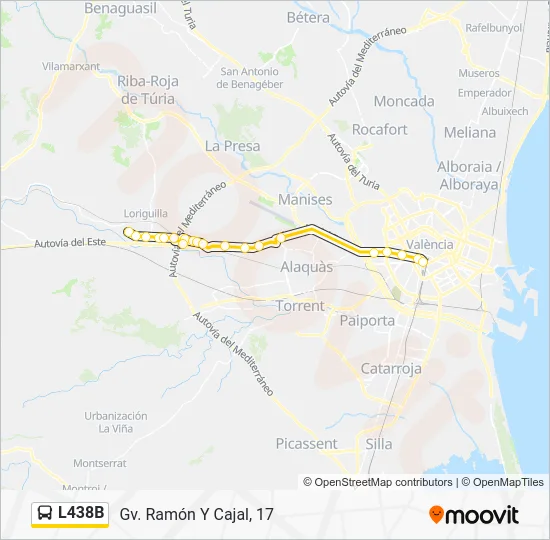 L438B Bus Line Map