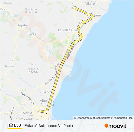 L5B Bus Line Map