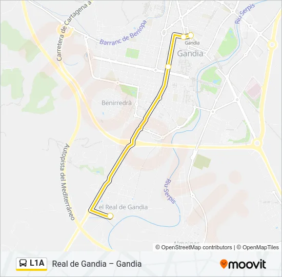 L1A Bus Line Map