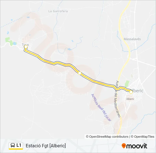 L1 Bus Line Map