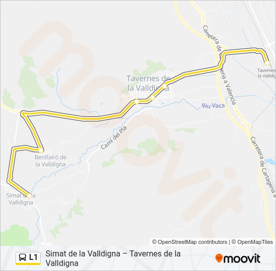 L1 Bus Line Map