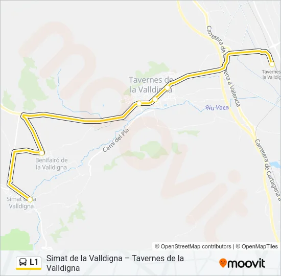 L1 Bus Line Map