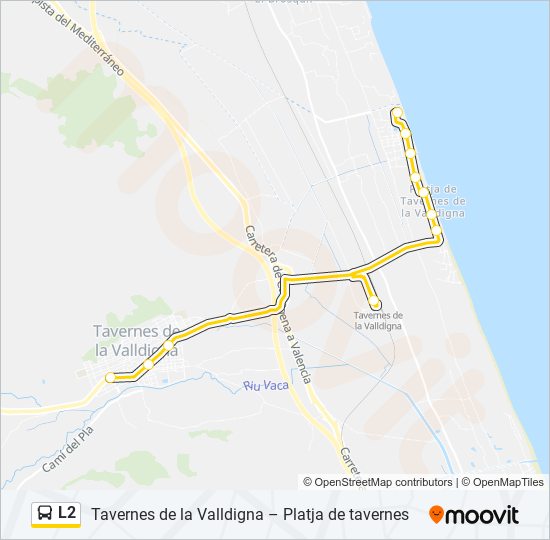 Mapa de L2 de autobús