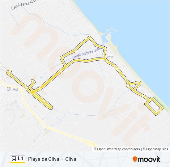 L1 bus Mapa de línia