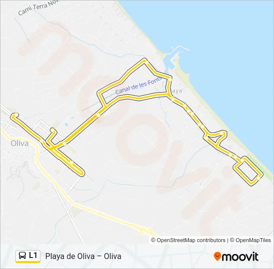 L1 Bus Line Map