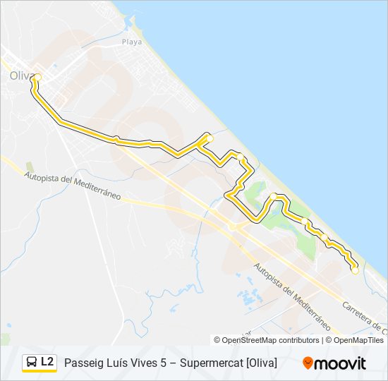 L2 bus Mapa de línia