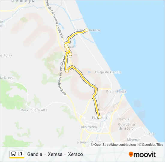 L1 Bus Line Map