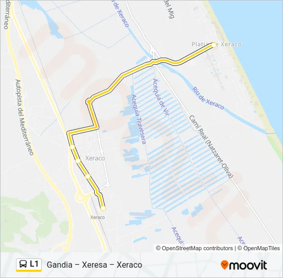 L1 Bus Line Map