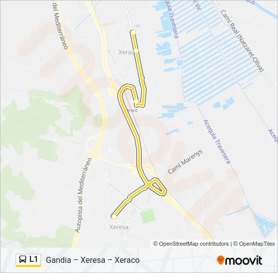 L1 Bus Line Map