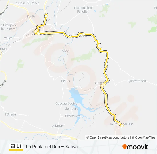 L1 Bus Line Map