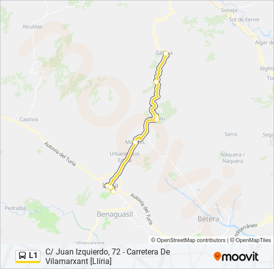 L1 bus Line Map