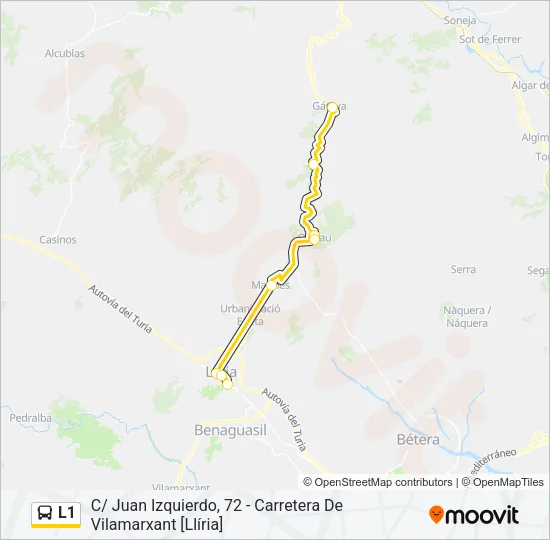 L1 Bus Line Map