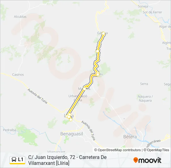 L1 Bus Line Map