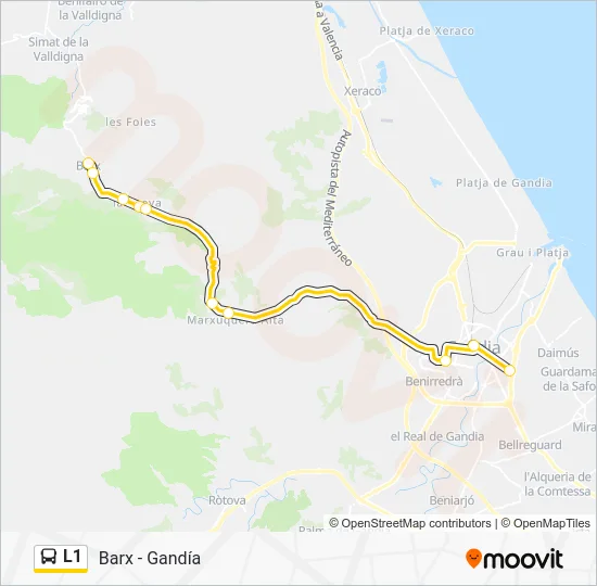 L1  Mapa de línia