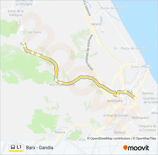 L1 Bus Line Map