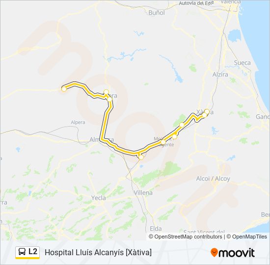 L2 bus Mapa de línia