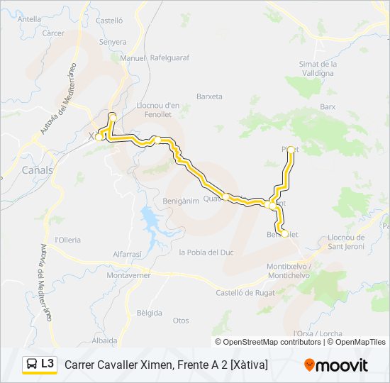 L3 bus Line Map