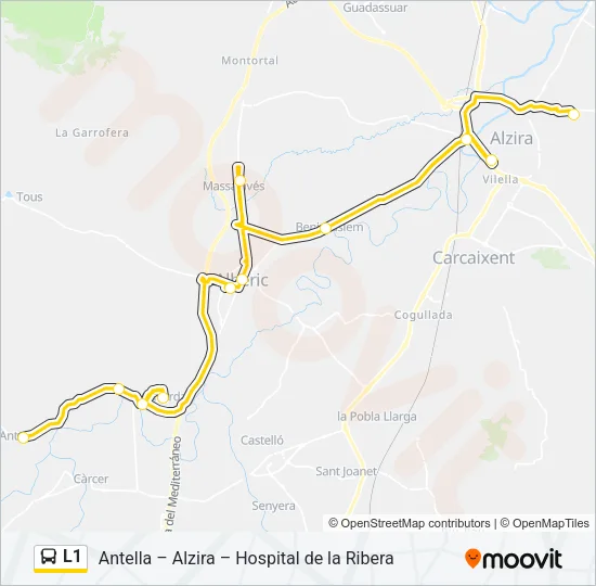 L1 Bus Line Map