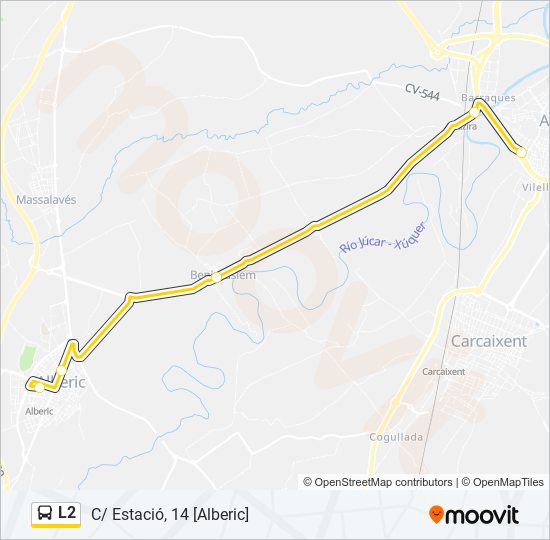 Mapa de L2 de autobús