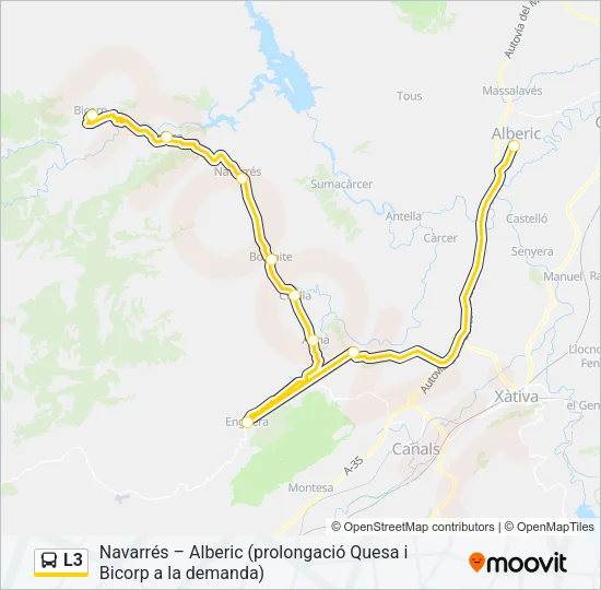 L3 bus Mapa de línia
