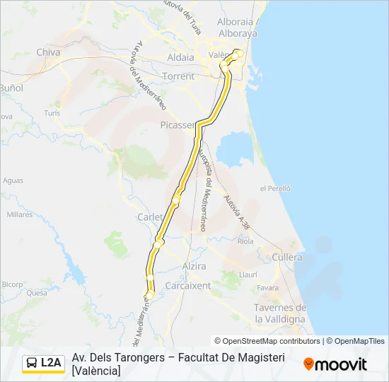L2A Bus Line Map