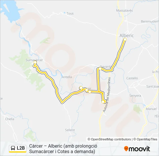 L2B Bus Line Map