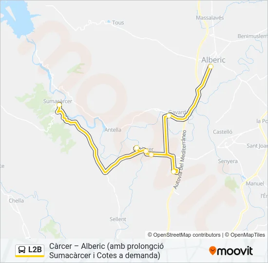 L2B Bus Line Map