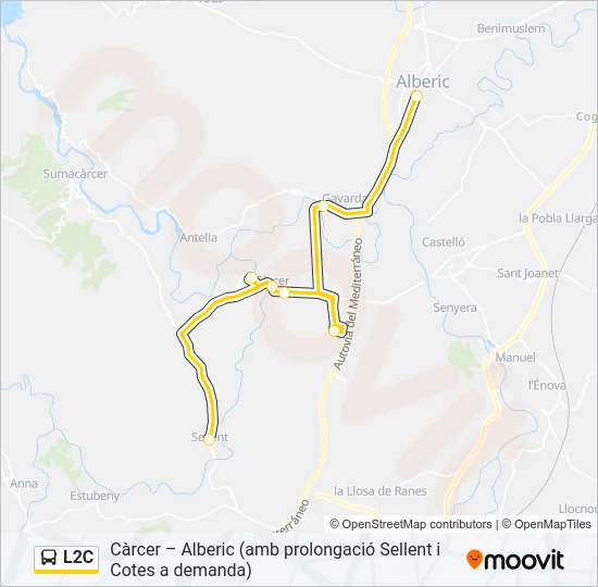 L2C Bus Line Map