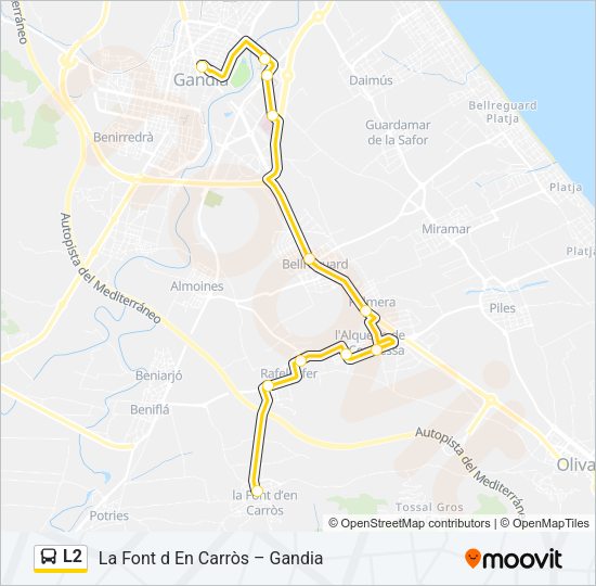 L2 Bus Line Map