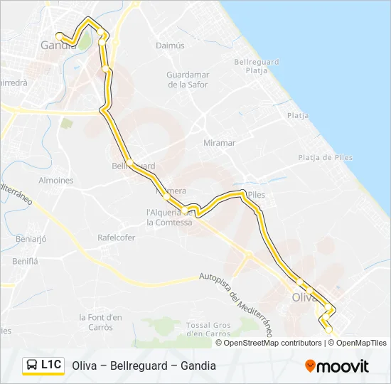 L1C Bus Line Map