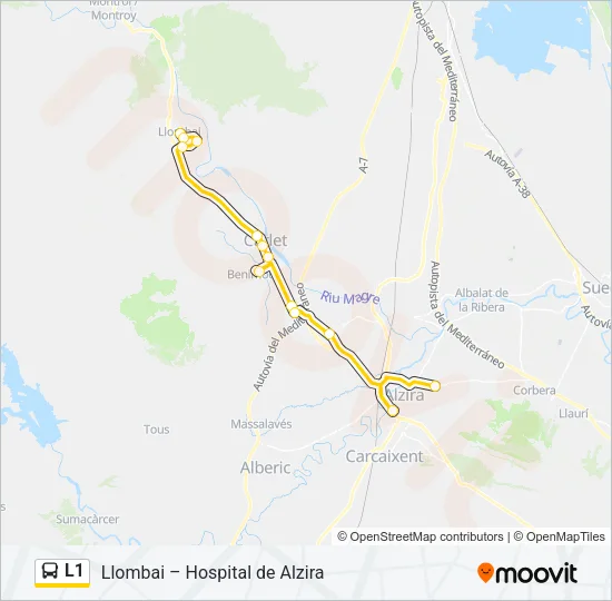 L1 Bus Line Map