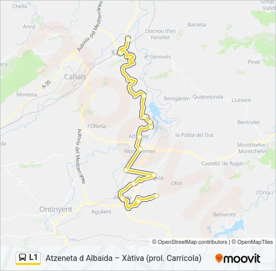 L1 Bus Line Map