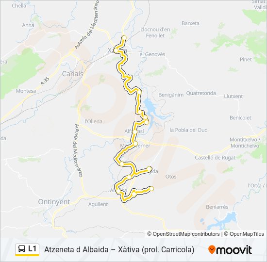 L1 bus Line Map