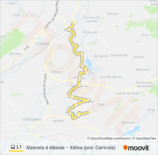 L1 Bus Line Map