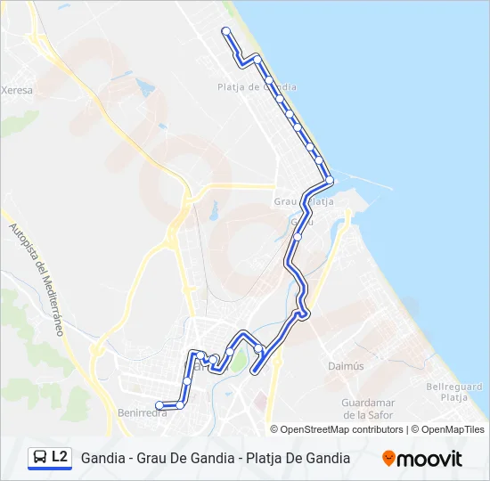L2 Bus Line Map