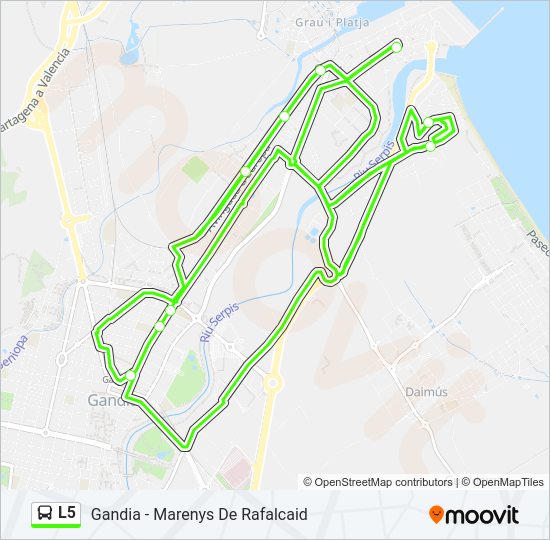 L5 Bus Line Map