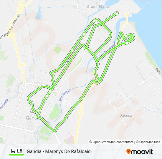 L5 Bus Line Map