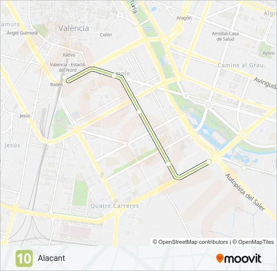 10 Metrovalencia Line Map