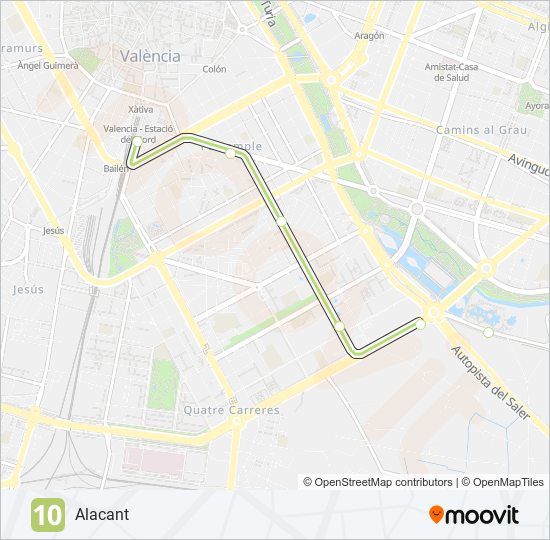 10 Route: Schedules, Stops & Maps - Alacant (Updated)