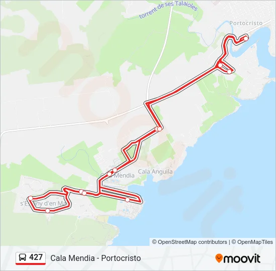 427 Bus Line Map