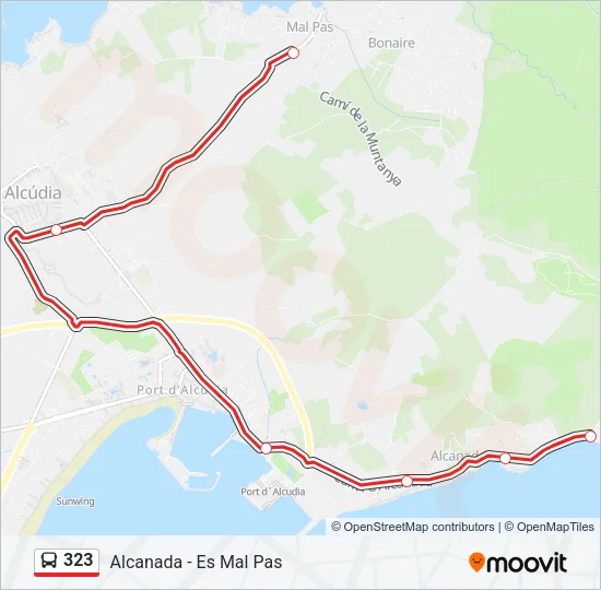 323 Bus Line Map