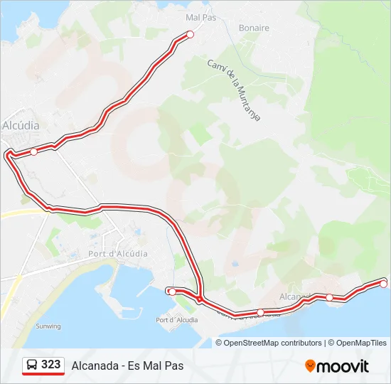 323 Bus Line Map