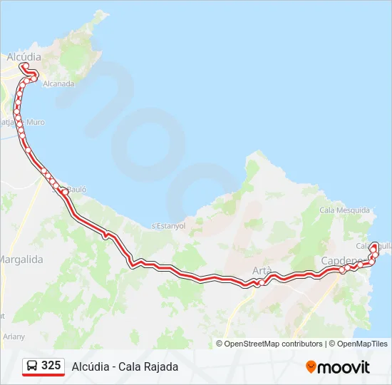 325 Bus Line Map