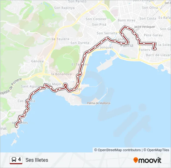 4 Bus Line Map