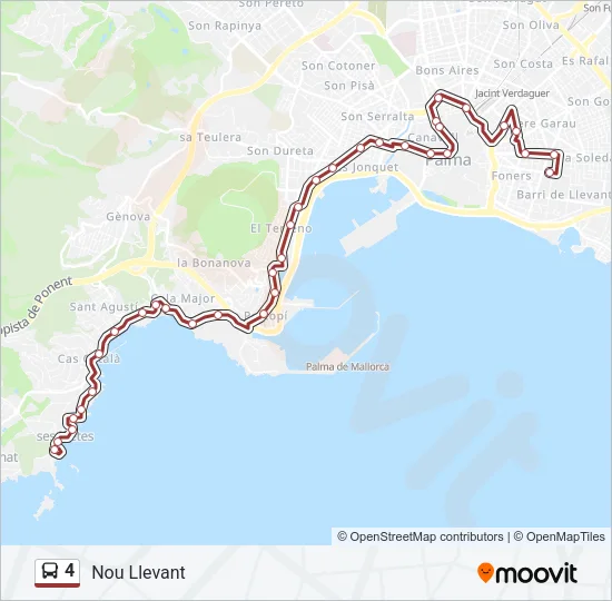 4 Bus Line Map
