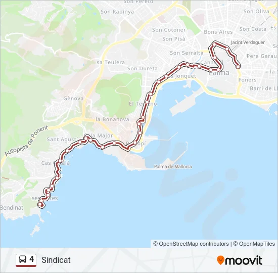 4 Bus Line Map