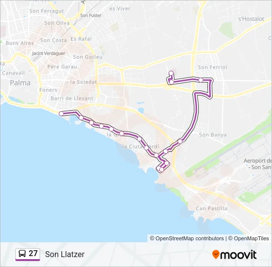 27 Bus Line Map